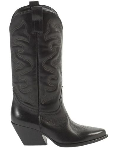 Elena Iachi Cowboy Boots - Black