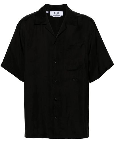 MSGM Short Sleeve Shirts - Black