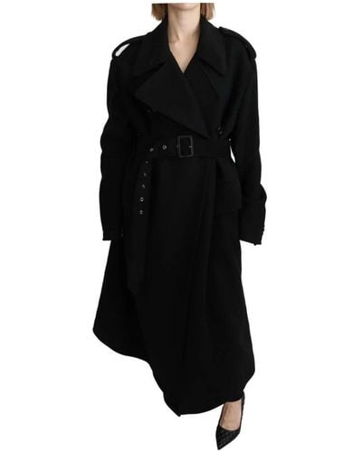 Dolce & Gabbana Belted Coats - Black