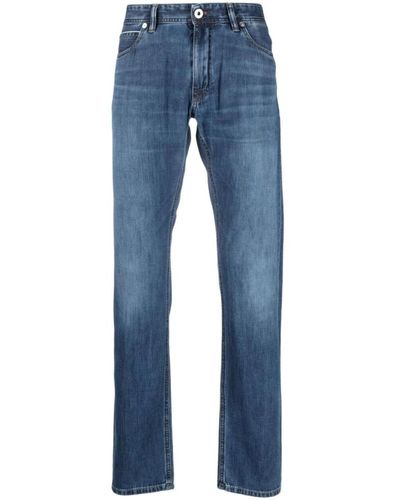 Brioni Blaue straight jeans casual stil