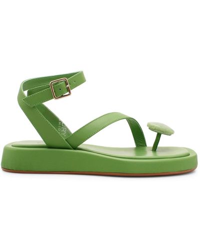 Gia Borghini Flat Sandals - Green