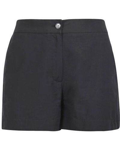 Ottod'Ame Shorts in cotone con vita elastica - Nero