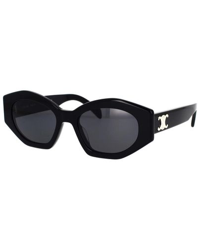 Celine Triomphe sonnenbrille,polygonale acetat sonnenbrille, schwarz/grau