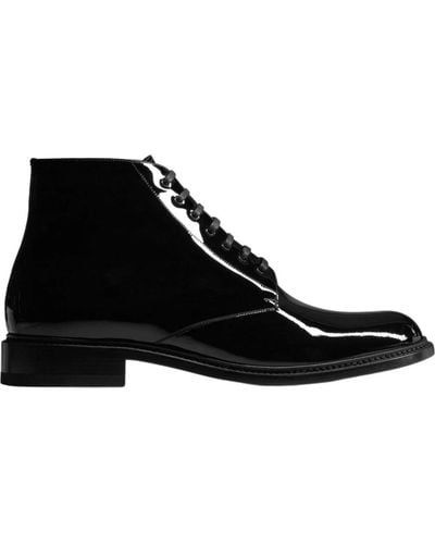 Saint Laurent Lace-Up Boots - Black