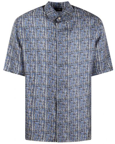 Fendi Short Sleeve Shirts - Blue