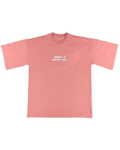 OAMC Fungi t-shirt rose seidenpatch - Pink