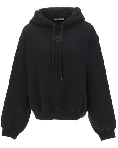 T By Alexander Wang Terry hoodie-puff pain - Nero