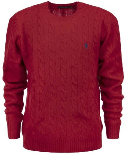 Ralph Lauren Polo wool and cashmere cable knit sweater - Rosso