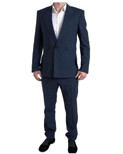 Dolce & Gabbana Blauer slim fit anzug