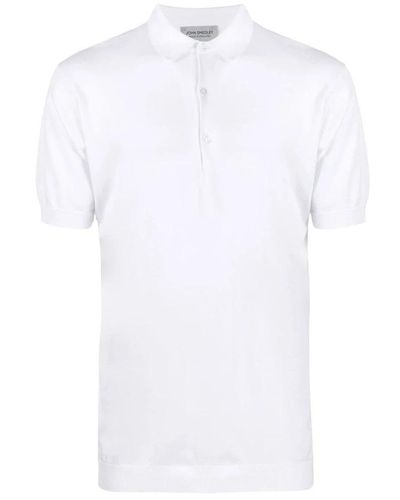 John Smedley Polo Shirts - White