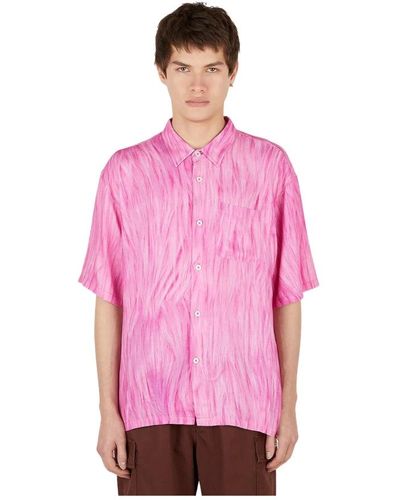 Stussy Grafisches Print-Crepe-Shirt - Pink