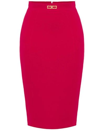 Elisabetta Franchi Pencil skirts - Rojo