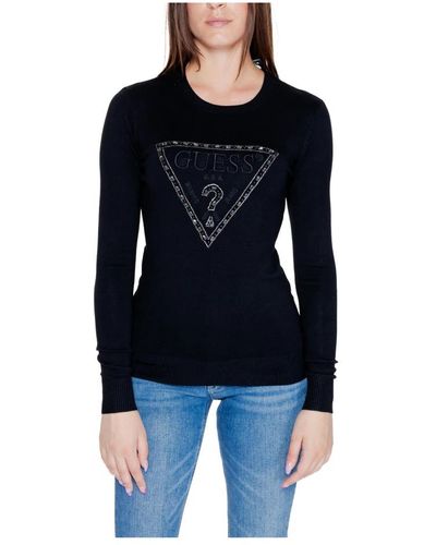 Guess Round-Neck Knitwear - Black