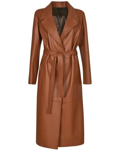 Simonetta Ravizza Belted Coats - Brown