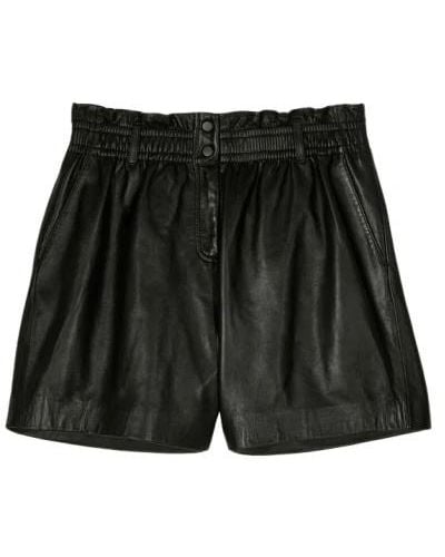 Ba&sh Shorts neri con vita alta - Nero