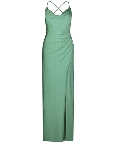 Vera Mont Elegantes abendkleid mit geraffter taille - Grün