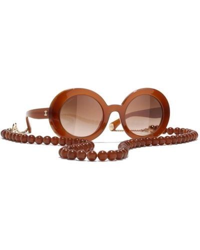 Chanel Ikonoische sonnenbrille mit einheitlichen gläsern - Braun
