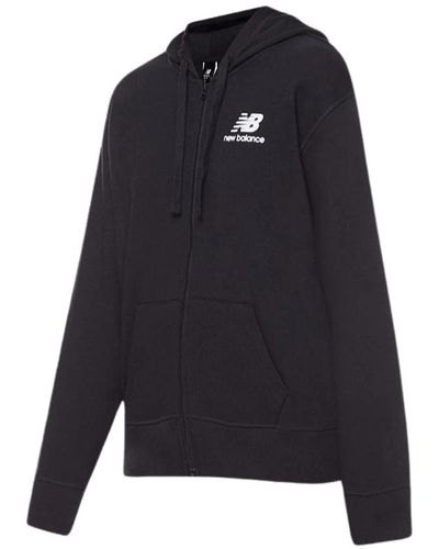 New Balance Bestickter full zip hoodie - Blau