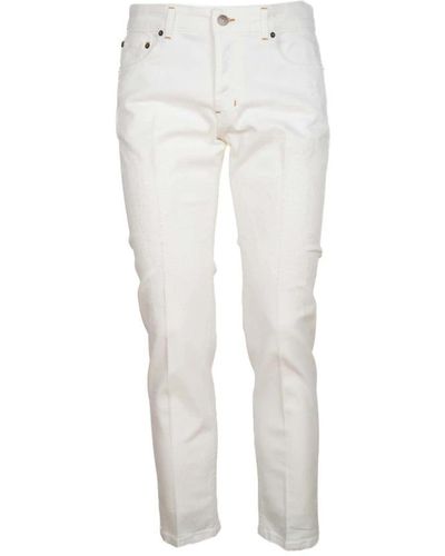 Entre Amis Jeans > slim-fit jeans - Blanc