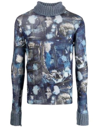 John Richmond Knitwear > turtlenecks - Bleu