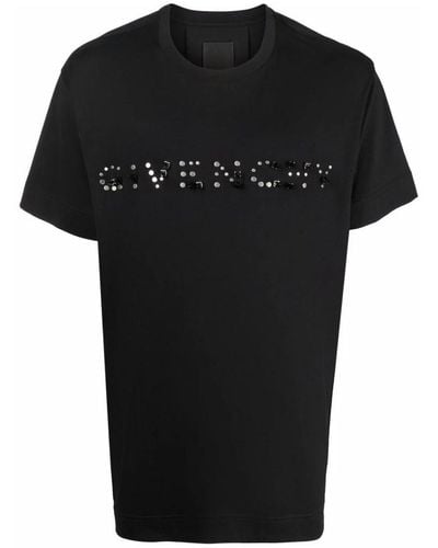 Givenchy Schwarzes baumwoll-t-shirt mit logo-detail