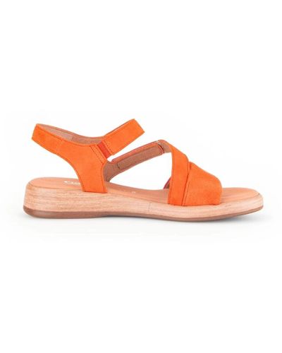 Gabor Shoes > sandals > flat sandals - Orange
