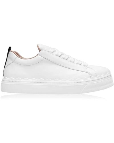 Chloé Weiße sneakers mit wellenkante