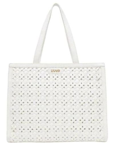 Liu Jo Stilvolle einkaufstasche,einkaufstasche - Weiß