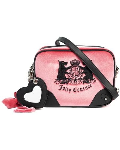 Juicy Couture Eco-leder crossbody tasche pink/schwarz