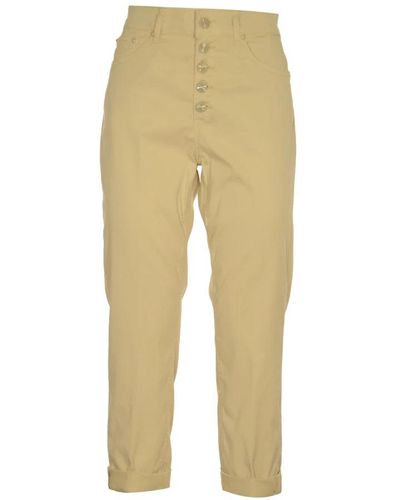 Dondup Cropped Trousers - Yellow
