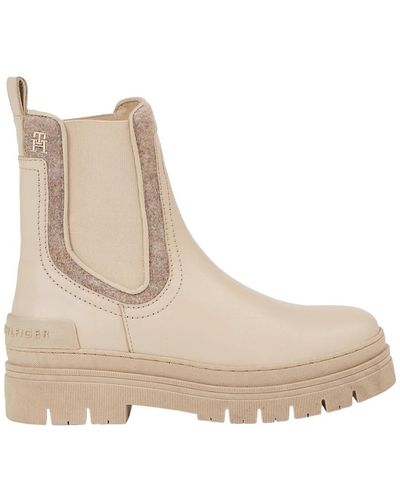 Tommy Hilfiger Chelsea Boots - Natural
