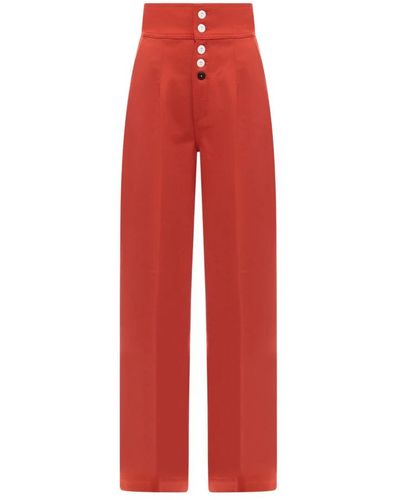 Made In Tomboy Straight Trousers - Red