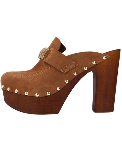 CafeNoir Shoes > heels > heeled mules - Marron