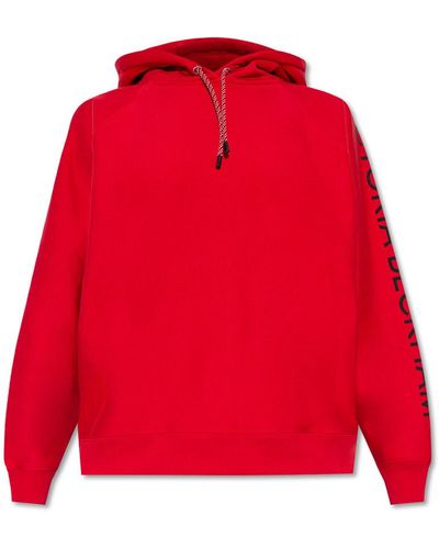 Victoria Beckham Hoodie with logo - Rosso