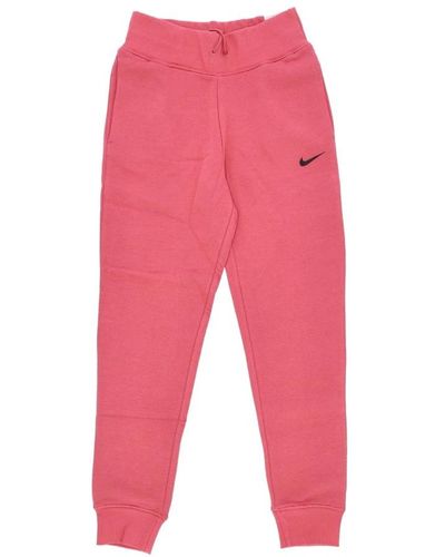 Nike Hochtaillierte fleece-joggers - Rot
