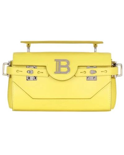 Balmain B-buzz 19 leather bag - Gelb
