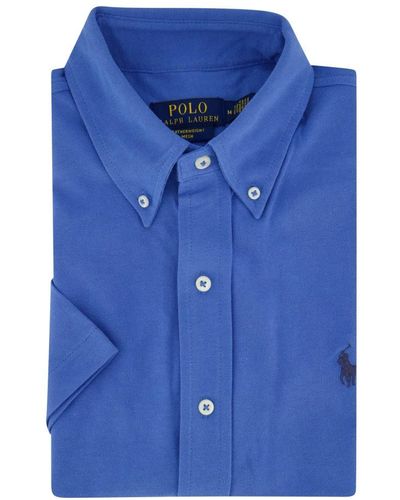 Ralph Lauren Blaues freizeit-kurzarmhemd