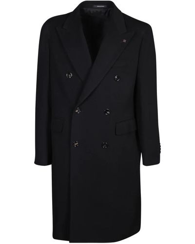 Tagliatore Double-Breasted Coats - Black