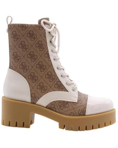 Guess Lace-Up Boots - Brown