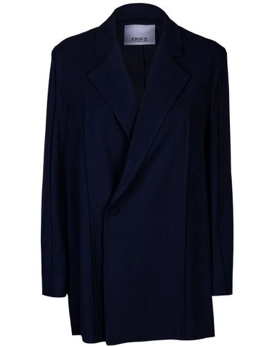 Erika Cavallini Semi Couture Blazers elegantes para mujeres - Azul