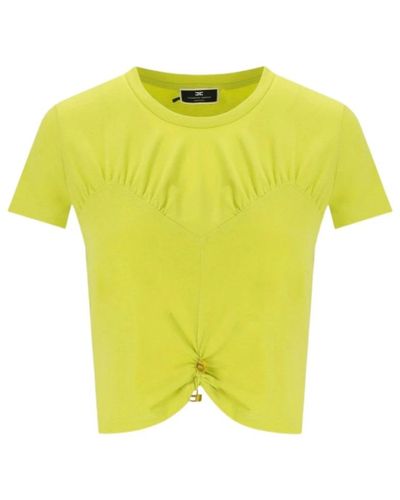 Elisabetta Franchi T-Shirts - Yellow