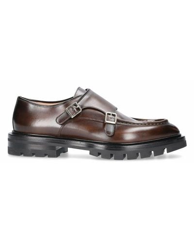 Santoni Monk shoes 59605 veal leather - Marron
