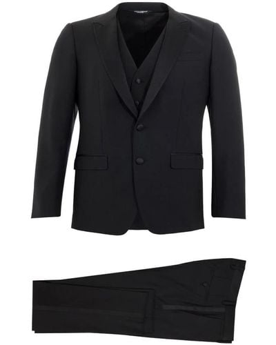 Dolce & Gabbana Single Breasted Suits - Black