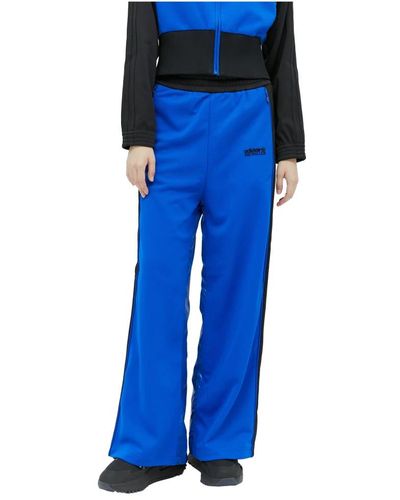 Moncler Pantaloni da allenamento con chiusure laterali a scatto e zip e costruzione a pannelli - Blu