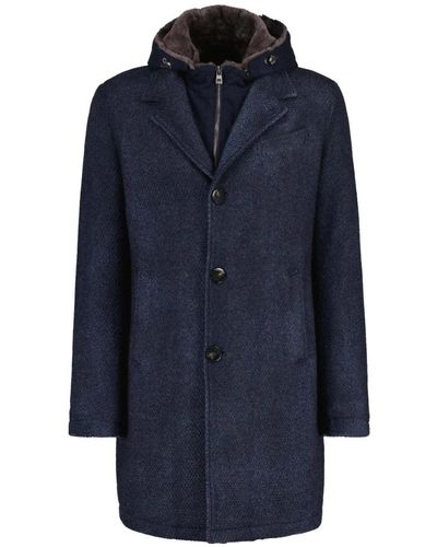 Gimo's Cappotto classico in misto lana - Blu