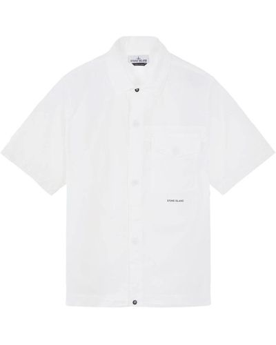 Stone Island Short Sleeve Shirts - White