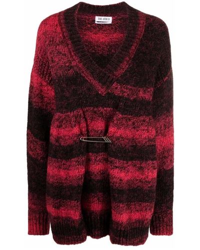The Attico Knitwear > v-neck knitwear - Rouge
