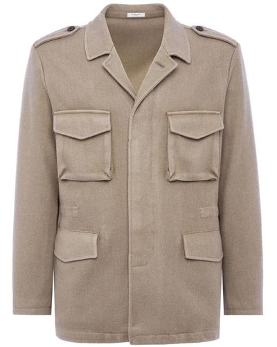 Boglioli Field jacket versatile in lana vergine - Neutro