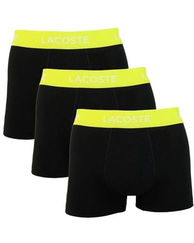 Lacoste Trunk boxershorts im 3 pack mit elastischem bund und logo-print - Gelb