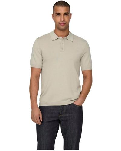 Only & Sons Lässiges polo shirt - Grau